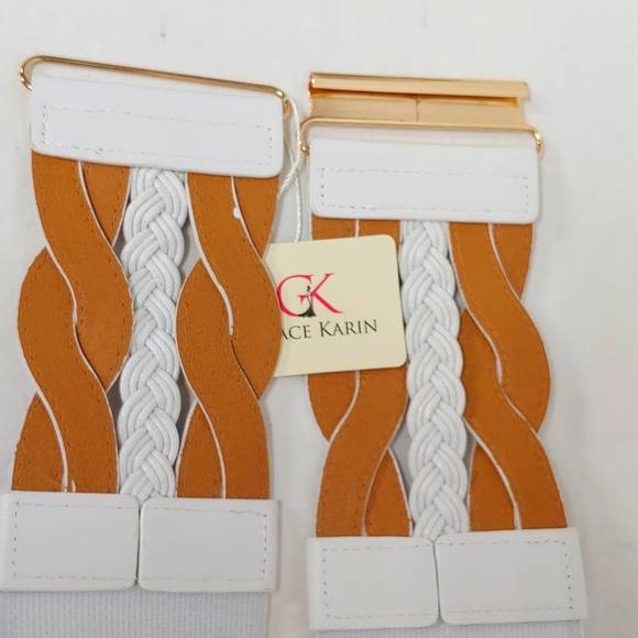 Grace Karin White Wide Elastic Wide Belt. NWT - Picture 8 of 9